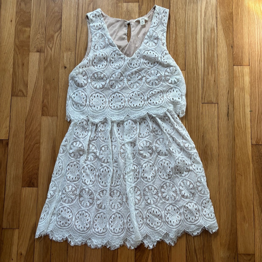 Miami White Lace Mini Dress